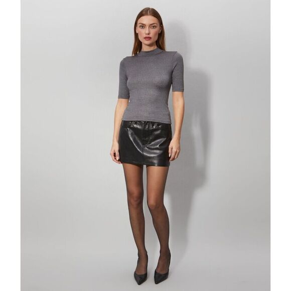 Michael Stars Helena Shine Mock Neck‎ Tee | Size M - Picture 3 of 9